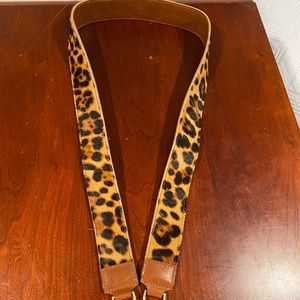 Madewell bag strap, leopard print